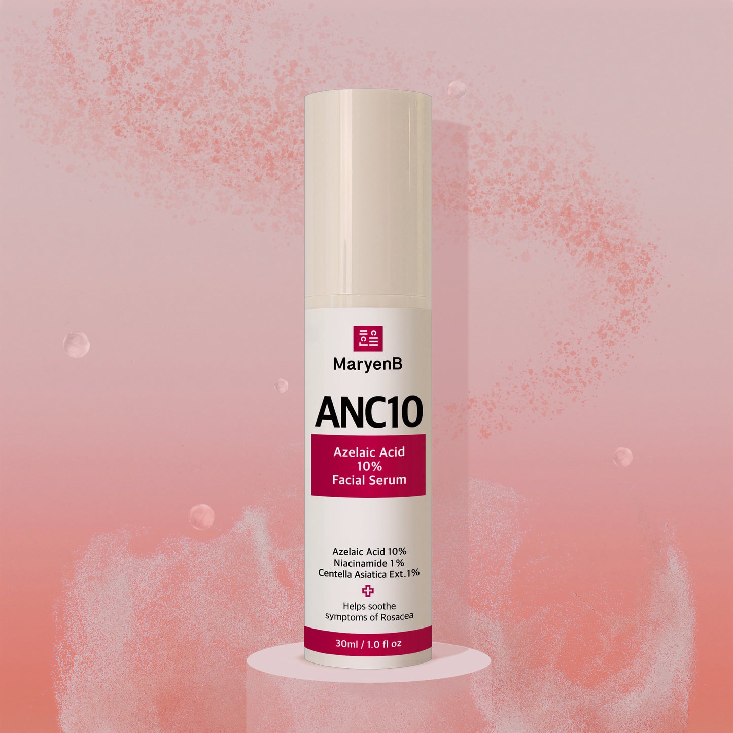 MaryenB Azelaic Acid 10% Serum | Redness, Blemish & Dark Spot Care with Niacinamide & Cica - 1 Fl Oz