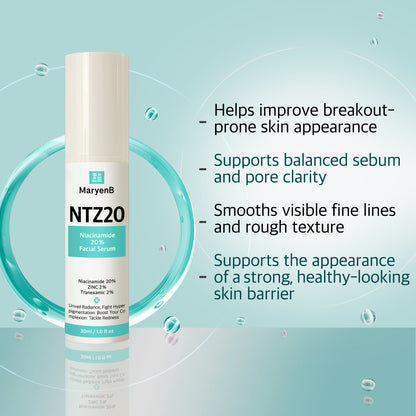 MaryenB Niacinamide 20% Serum | Oil Control, Pore Care & Dark Spot Support with Zinc PCA & Tranexamic Acid