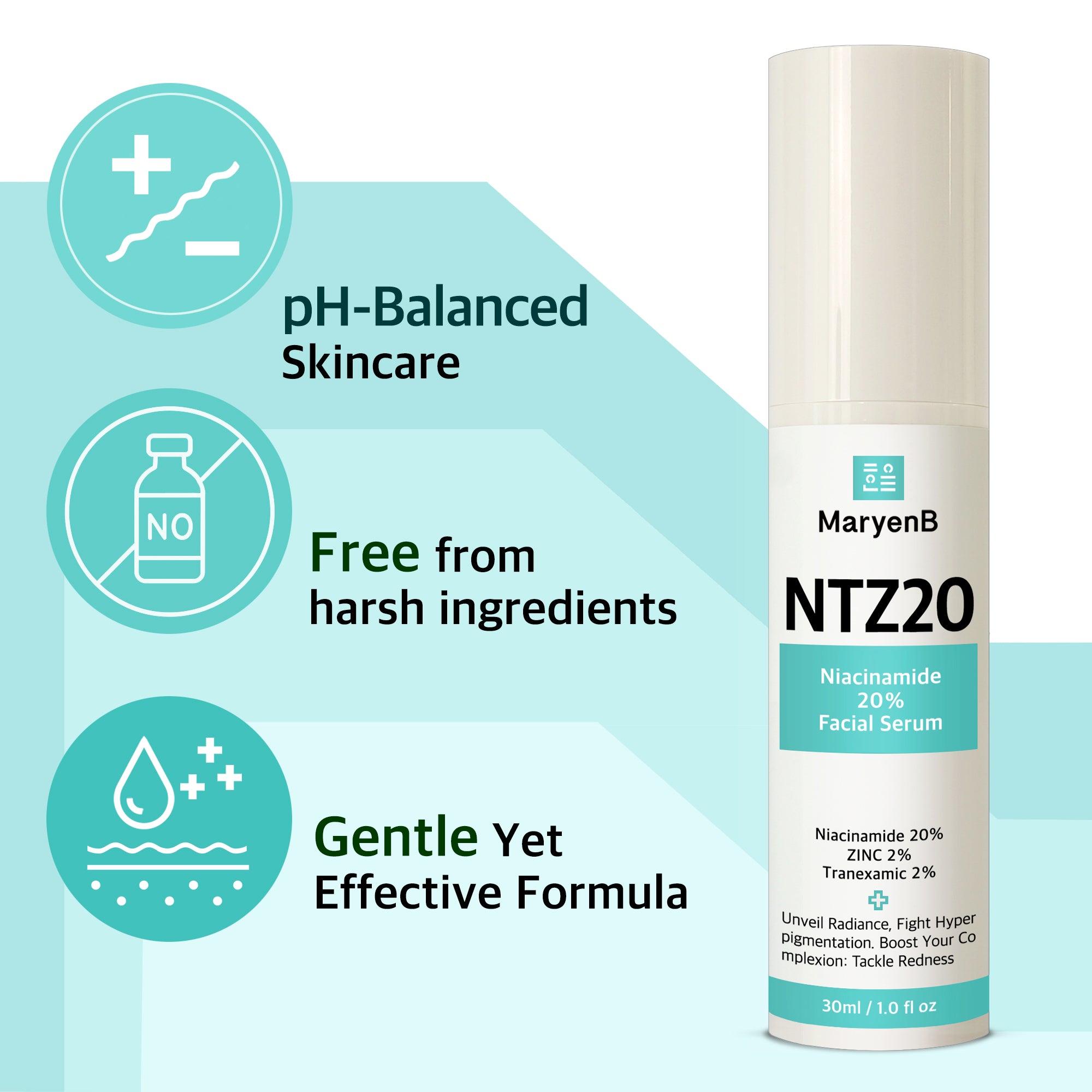 MaryenB NTZ20 Niacinamide 20% Pore Minimizer Serum 1 Fl Oz - Oil Control