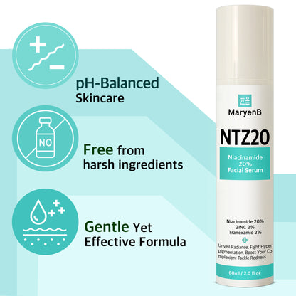 MaryenB Niacinamide 20% Serum | Oil Control, Pore Care & Dark Spot Support with Zinc PCA & Tranexamic Acid