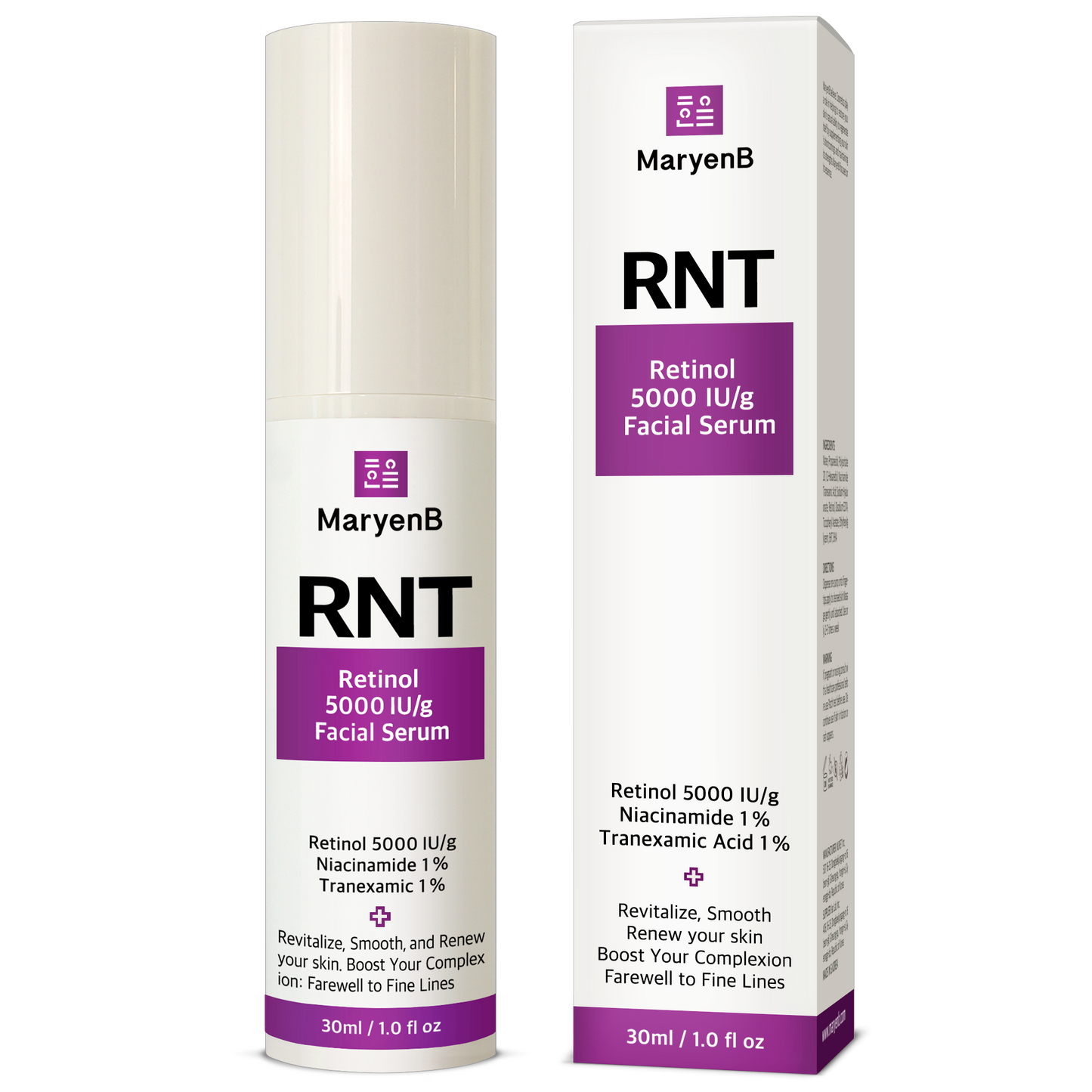 MaryenB Retinol 5000 IU Serum | Fine Lines & Uneven Tone Anti-Aging Care with Niacinamide & Tranexamic Acid