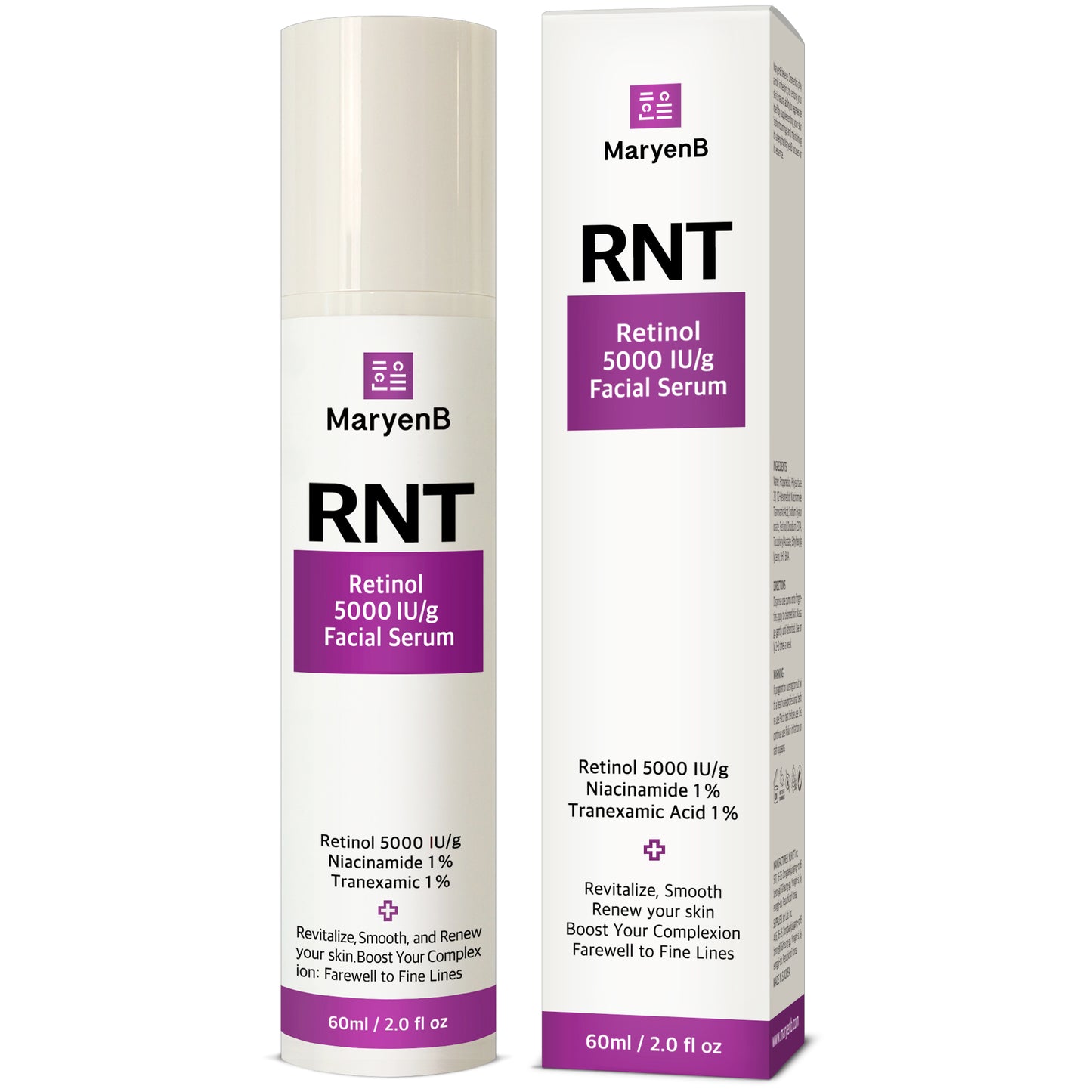 MaryenB Retinol 5000 IU Serum | Fine Lines & Uneven Tone Anti-Aging Care with Niacinamide & Tranexamic Acid