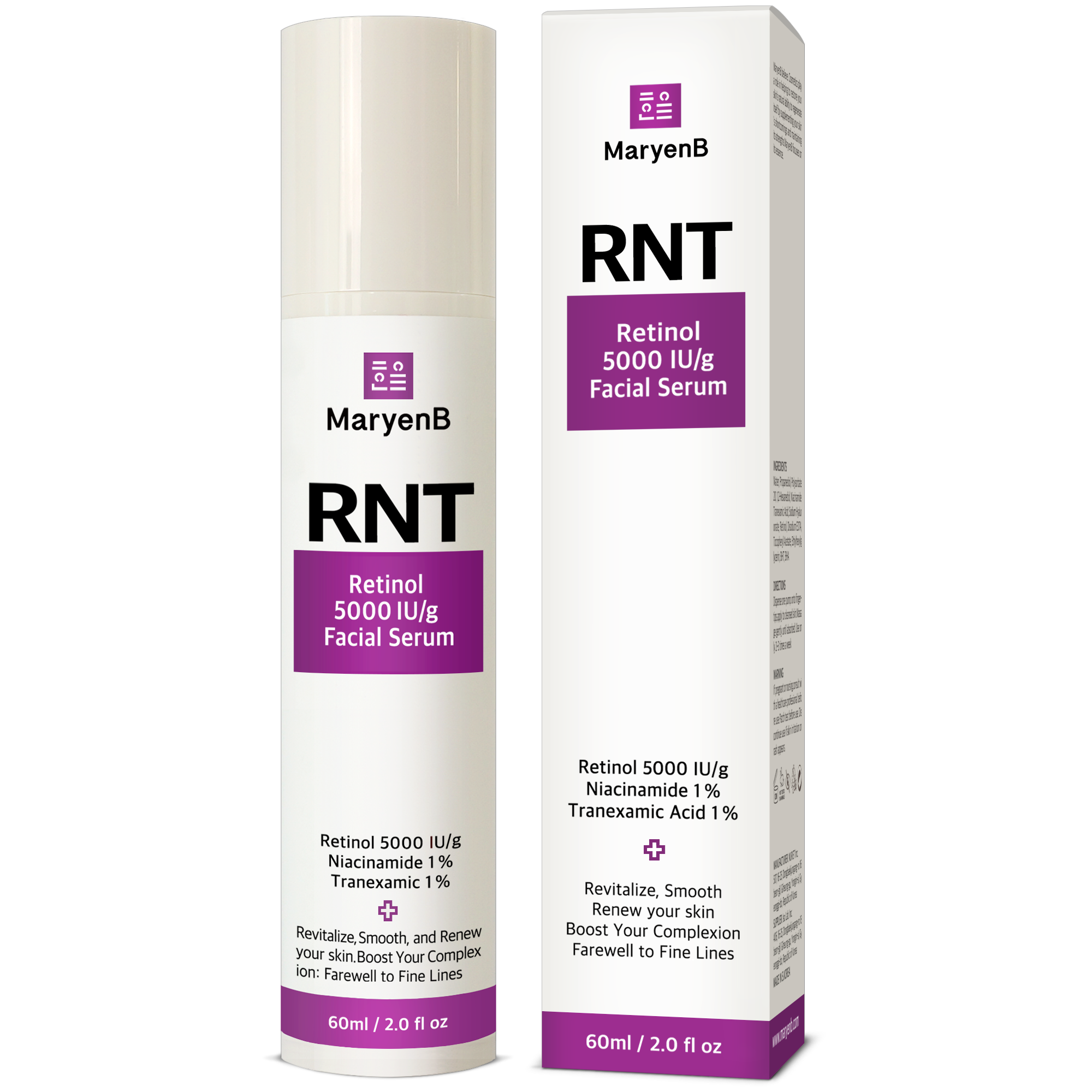 MaryenB MaryenB Retinol 5000 IU Anti‑Aging Serum 1 Fl Oz with Niacinamide & Tranexamic Acid for Fine Lines and Uneven Tone