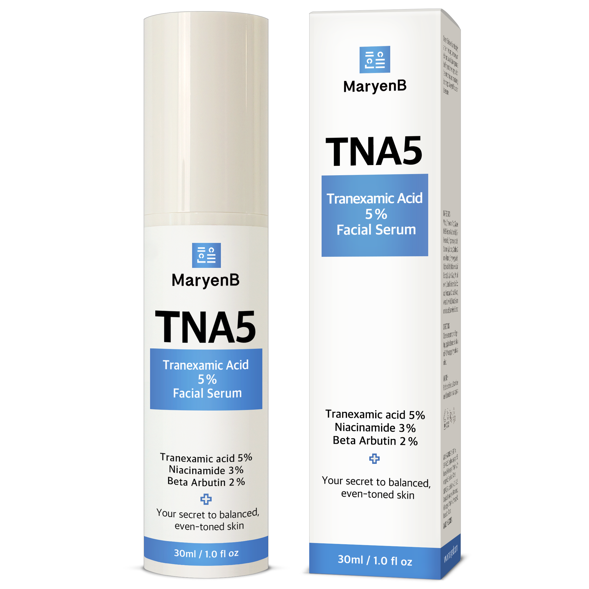 MaryenB Tranexamic Acid 5% Serum 2 Fl Oz for Dark Spots & Melasma with Niacinamide, Arbutin & Hyaluronic Acid
