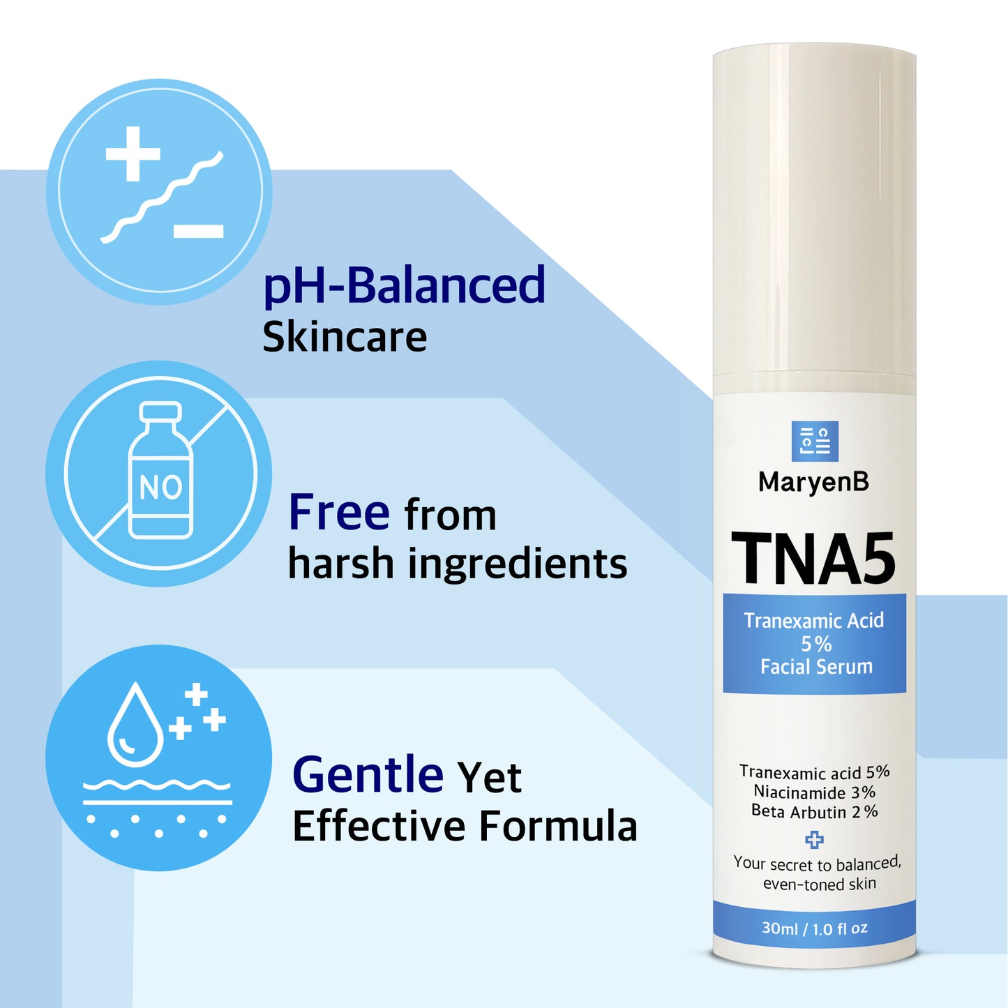 MaryenB Tranexamic Acid 5% Serum | Dark Spot & Melasma Care with Niacinamide, Arbutin & Hyaluronic Acid