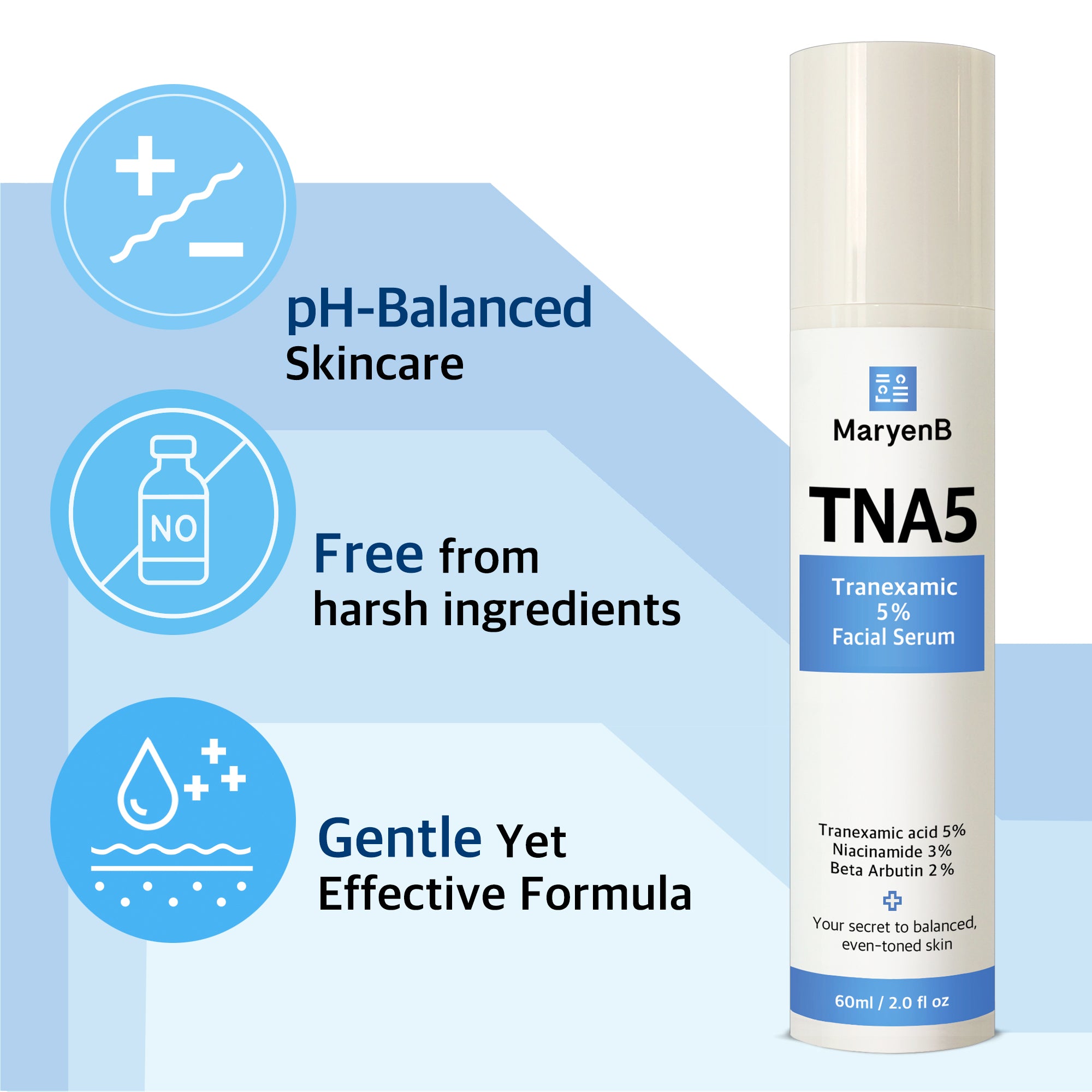 MaryenB TNA5 Tranexamic Acid 5% Serum 2 Fl Oz - Dark Spot Treatment